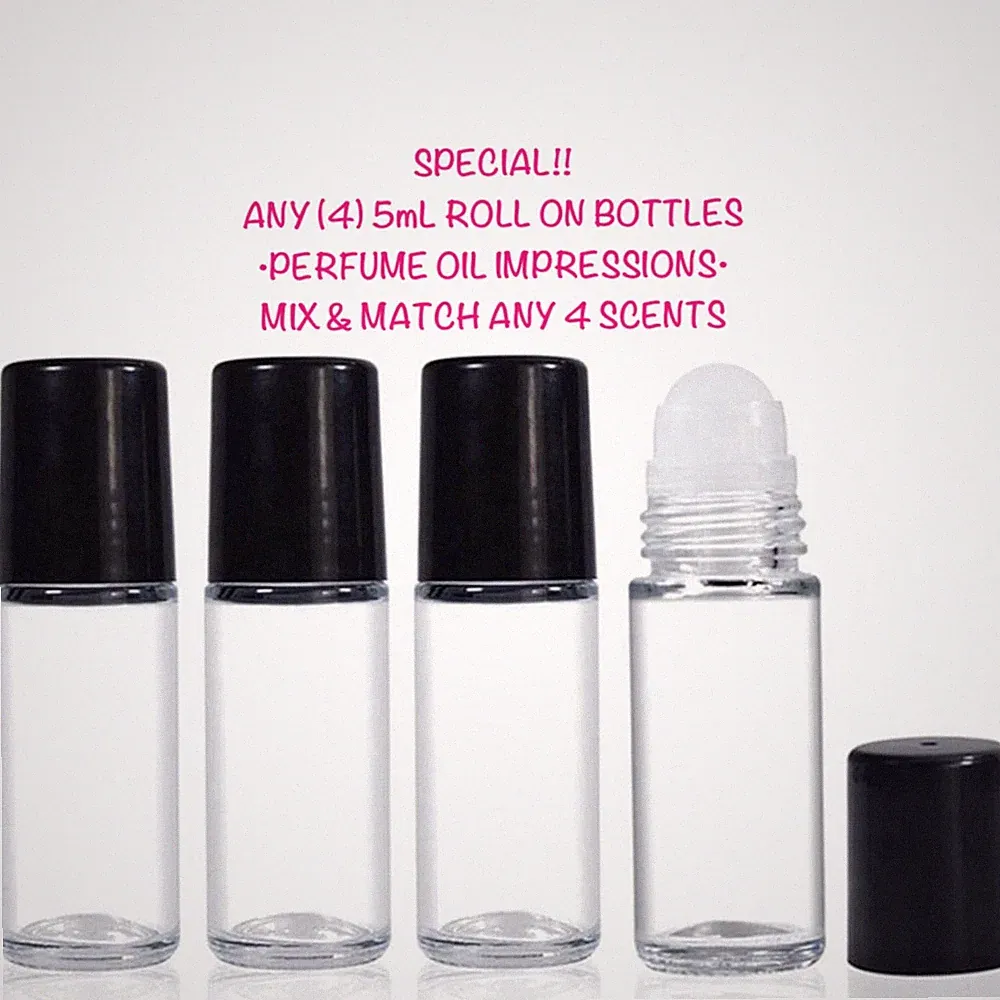 4/$20•Pick ANY (4) 5mL ROLL ON PERFUME OILS•MUST ADD 4 To Cart•MIX & MATCH