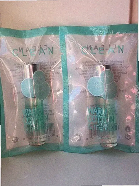 CLEAN 2 x WARM COTTON & MANDARIN Eau Fraiche 0.17 oz / 5 mL Travel Size ~Sealed